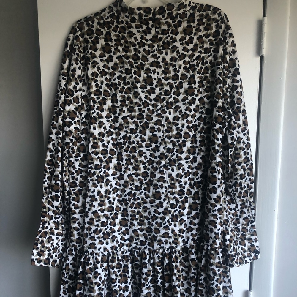 Leopard Print Long Sleeve Dress
